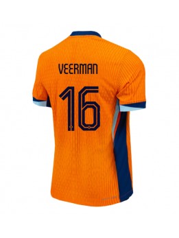 Billige Nederland Joey Veerman #16 Hjemmedrakt EM 2024 Kortermet